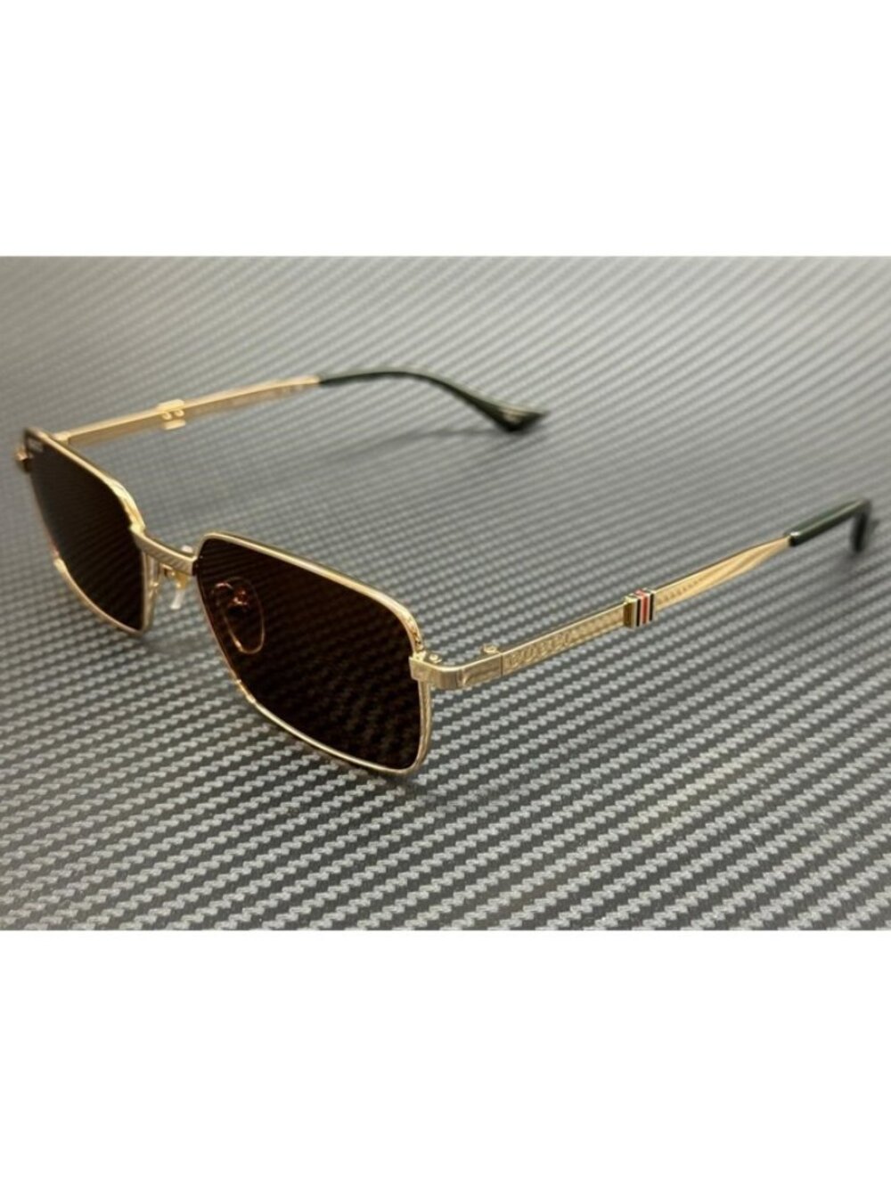 New Gucci Men Gold Sunglasses 56-18-145